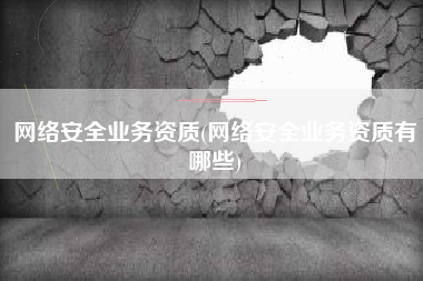 网络安全业务资质(网络安全业务资质有哪些)