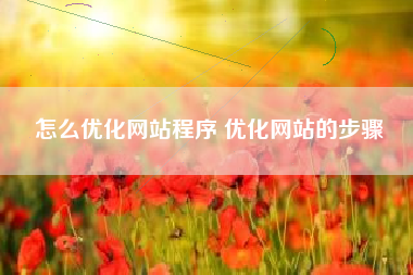 怎么优化网站程序 优化网站的步骤