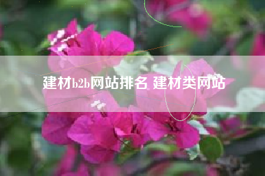 建材b2b网站排名 建材类网站