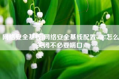 网络安全基线(网络安全基线配置win7怎么关闭不必要端口)