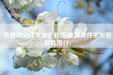 免费的文件夹加密软件(免费文件夹加密软件排行)
