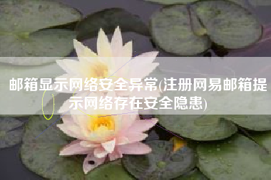 邮箱显示网络安全异常(注册网易邮箱提示网络存在安全隐患)