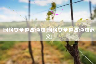 网络安全整改通知(网络安全整改通知范文)