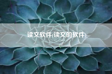 读文软件(读文的软件)