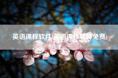 英语课程软件(英语课程软件免费)