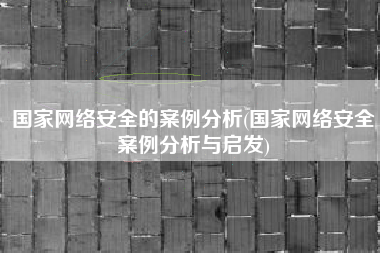 国家网络安全的案例分析(国家网络安全案例分析与启发)