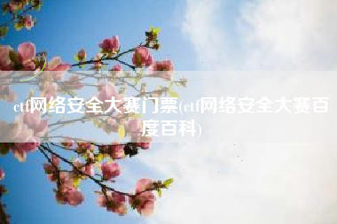 ctf网络安全大赛门票(ctf网络安全大赛百度百科)