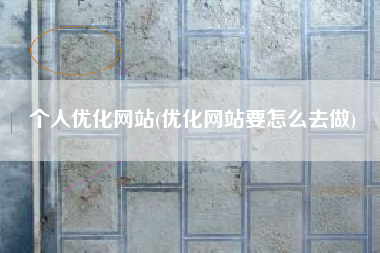 个人优化网站(优化网站要怎么去做)