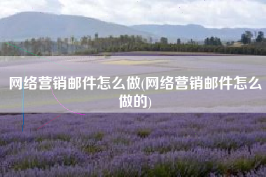 网络营销邮件怎么做(网络营销邮件怎么做的)