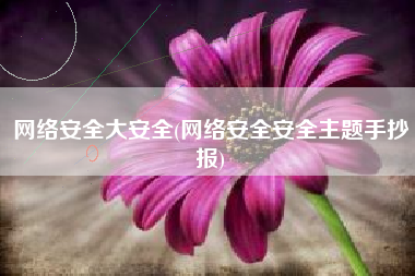 网络安全大安全(网络安全安全主题手抄报)