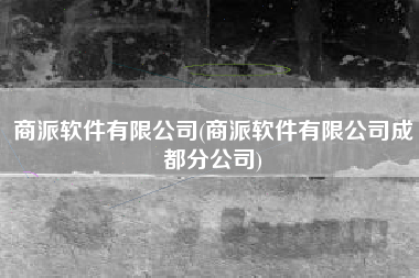商派软件有限公司(商派软件有限公司成都分公司)