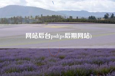 网站后台psd(ps后期网站)