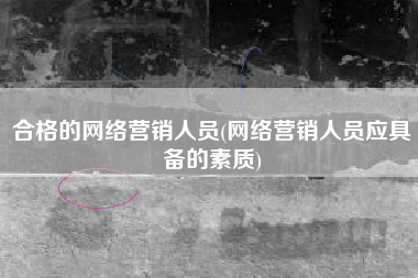 合格的网络营销人员(网络营销人员应具备的素质)