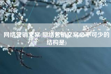 网络营销文案(网络营销文案必不可少的结构是)