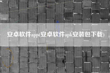 安卓软件app(安卓软件apk安装包下载)