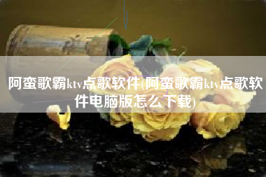 阿蛮歌霸ktv点歌软件(阿蛮歌霸ktv点歌软件电脑版怎么下载)