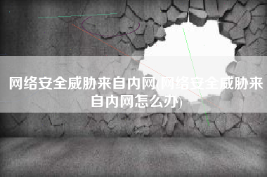 网络安全威胁来自内网(网络安全威胁来自内网怎么办)