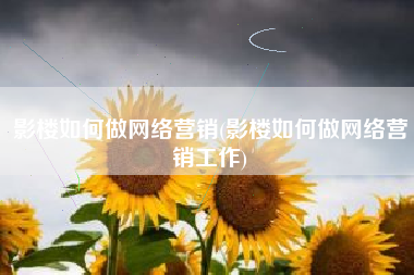 影楼如何做网络营销(影楼如何做网络营销工作)