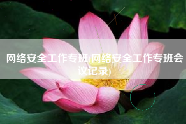 网络安全工作专班(网络安全工作专班会议记录)