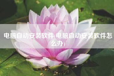 电脑自动安装软件(电脑自动安装软件怎么办)