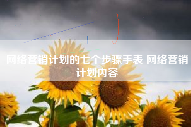 网络营销计划的七个步骤手表 网络营销计划内容