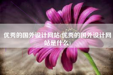 优秀的国外设计网站(优秀的国外设计网站是什么)