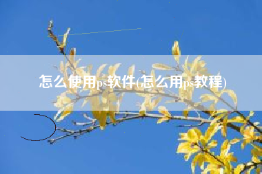 怎么使用ps软件(怎么用ps教程)