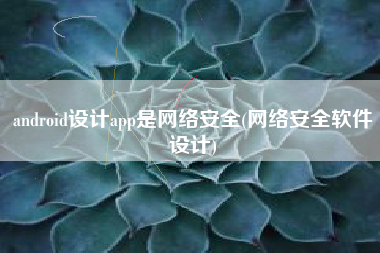 android设计app是网络安全(网络安全软件设计)
