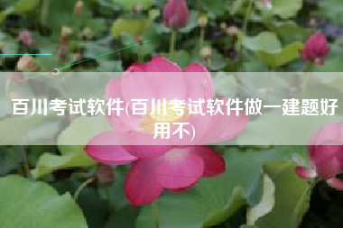 百川考试软件(百川考试软件做一建题好用不)
