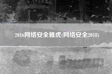 2016网络安全雅虎(网络安全2018)