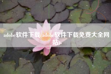 adobe软件下载(adobe软件下载免费大全网站)