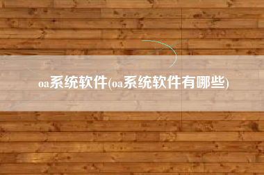 oa系统软件(oa系统软件有哪些)