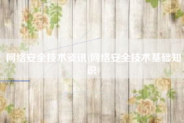 网络安全技术资讯(网络安全技术基础知识)