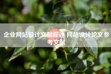 企业网站设计文献综述 网站设计论文参考文献