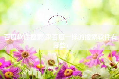百度软件搜索(跟百度一样的搜索软件有哪些)
