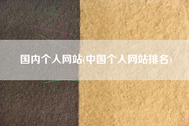 国内个人网站(中国个人网站排名)