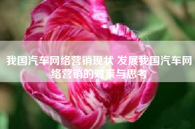 我国汽车网络营销现状 发展我国汽车网络营销的对策与思考