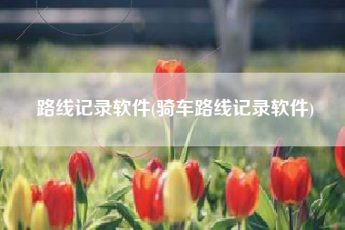 路线记录软件(骑车路线记录软件)