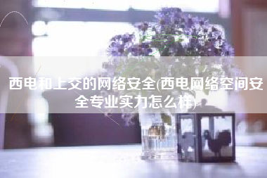 西电和上交的网络安全(西电网络空间安全专业实力怎么样)