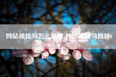 网站被挂马怎么处理(网站被挂马跳转)