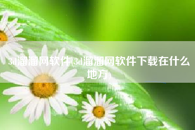 3d溜溜网软件(3d溜溜网软件下载在什么地方)
