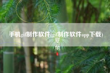 手机gif制作软件(gif制作软件app下载)
