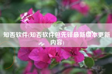 知否软件(知否软件包先锋最新版本更新内容)