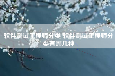 软件测试工程师分类 软件测试工程师分类有哪几种