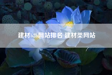 建材b2b网站排名 建材类网站