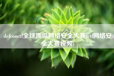 defconctf全球顶级网络安全大赛(ctf网络安全大赛视频)