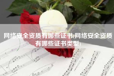 网络安全资质有哪些证书(网络安全资质有哪些证书类型)