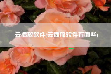 云播放软件(云播放软件有哪些)