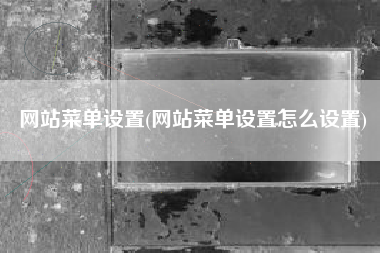 网站菜单设置(网站菜单设置怎么设置)