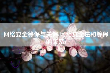 网络安全等保与关保(网络安全法和等保的关系)